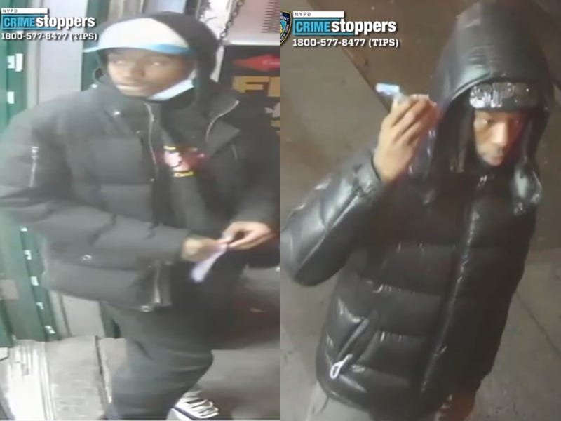 Two men are wanted for the armed robbery of a 45-year-old victim in Brooklyn last month.