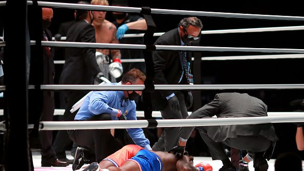 Watch: Jake Paul delivers scary knockout blow to Nate Robinson in boxing match