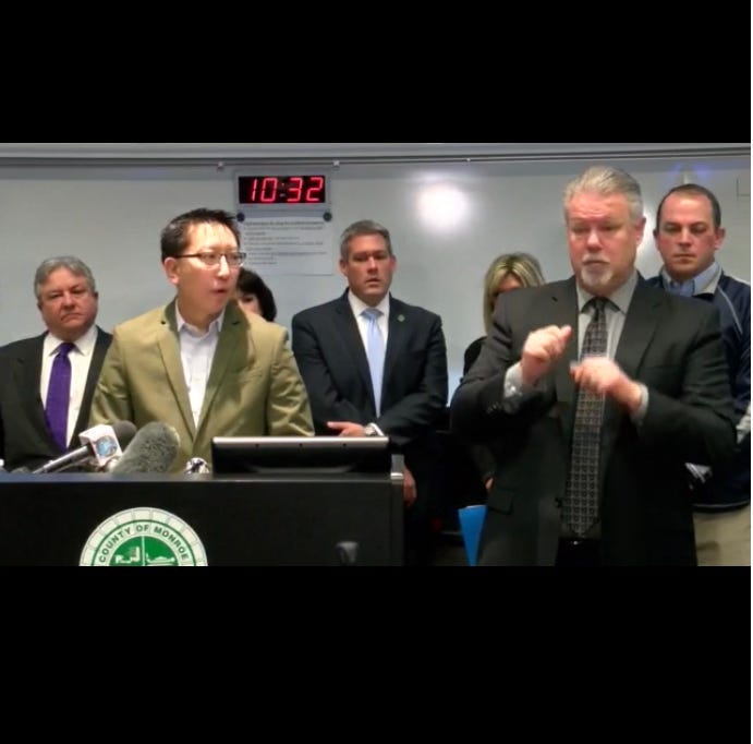 Monroe County news briefing with Health Commissioner Dr Michael Mendoza