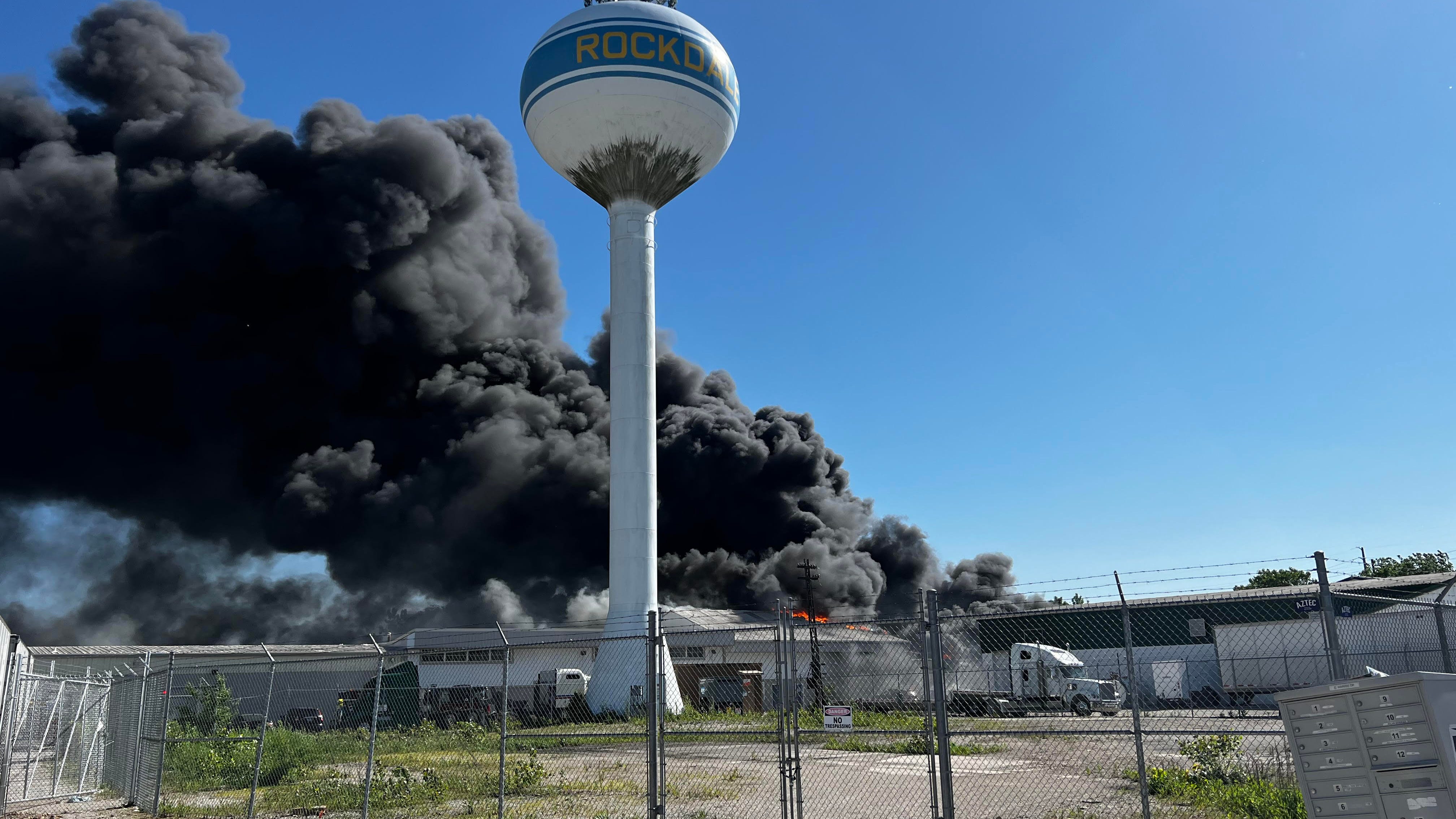 Fire engulfs trucking facility in Rockdale, damage estimated at $1 million