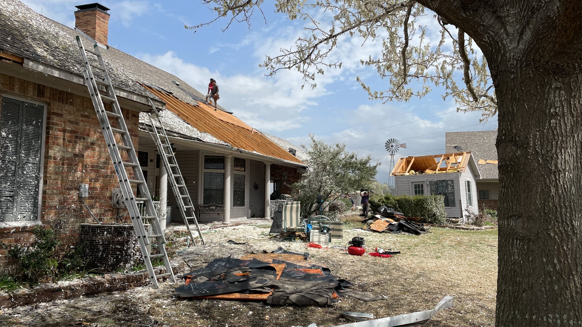 Homes in Rockwall damaged by a tornado