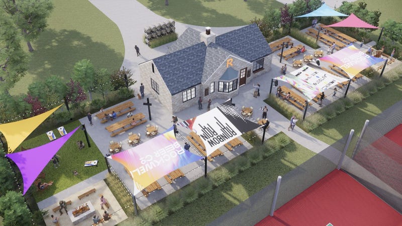 Rendering of new Francis Park beer garden