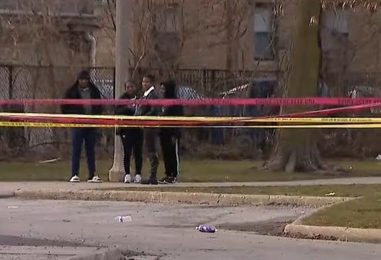 crime scene with police tape
