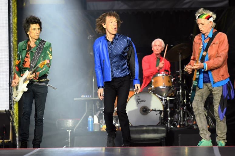 Ronnie Wood, Mick Jagger, Charlie Watts and Keith Richards of The Rolling Stones