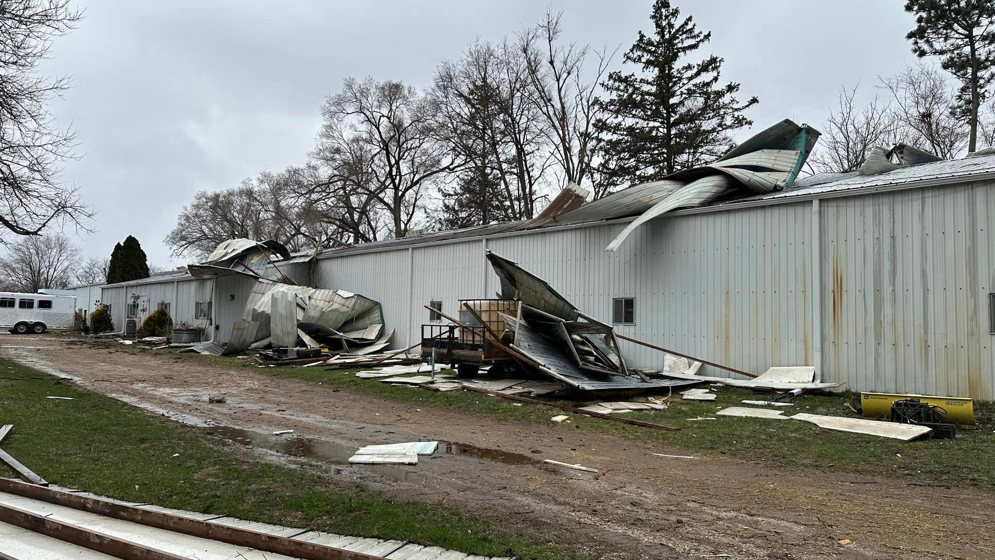 Suburban horse stables damaged in last week's severe weather