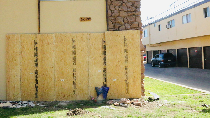 Long Beach police are looking for the driver of a truck that slammed into an apartment building March 2, 2022, hitting and killing a father and his three-year-old daughter inside.