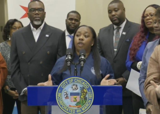 Tiffany Patton-Burnside speaks at reopening of Roseland Health Hub.