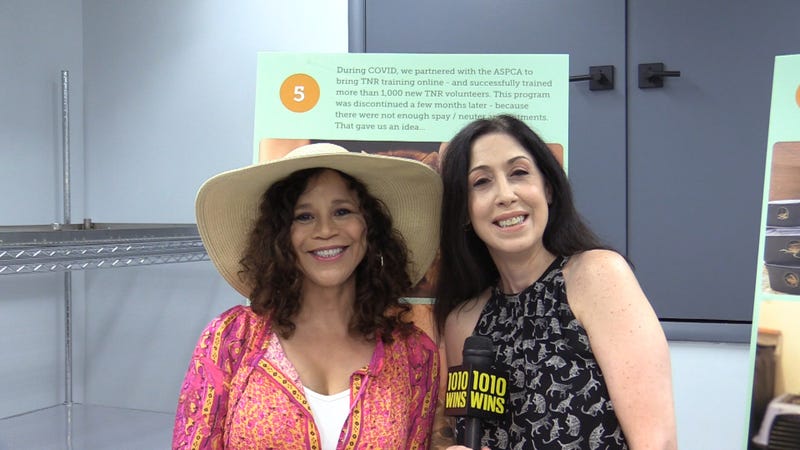 Actress Rosie Perez and 1010 WINS Anchor Susan Richard