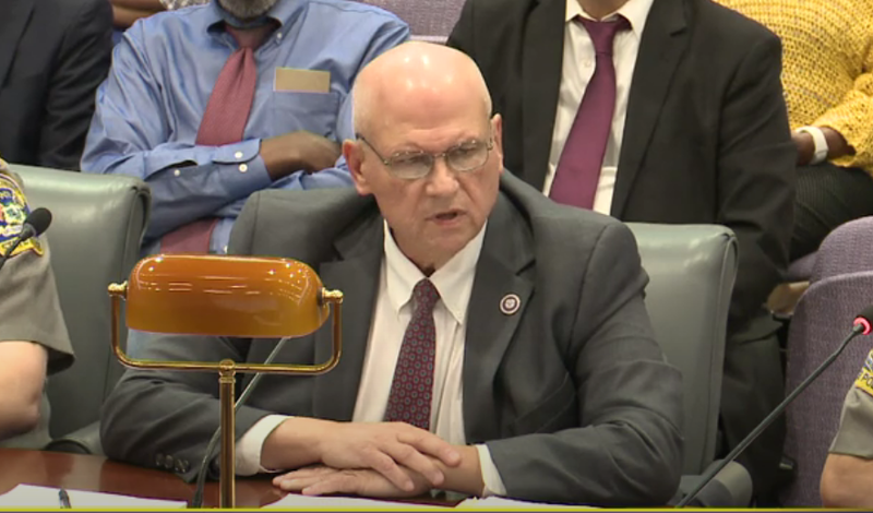 Outgoing Connecticut public safety commissioner James Rovella