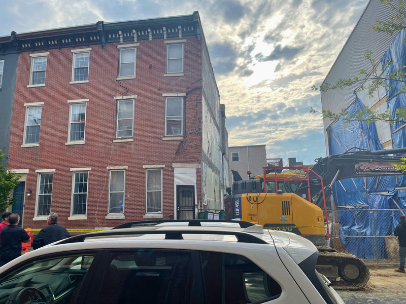 Philadelphia police and Licenses and Inspections officials are on the scene of a partial building collapse in Fairmount.