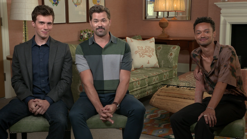 Zane Pais, Andrew Rannells, and Marquis Rodriguez (left to right)