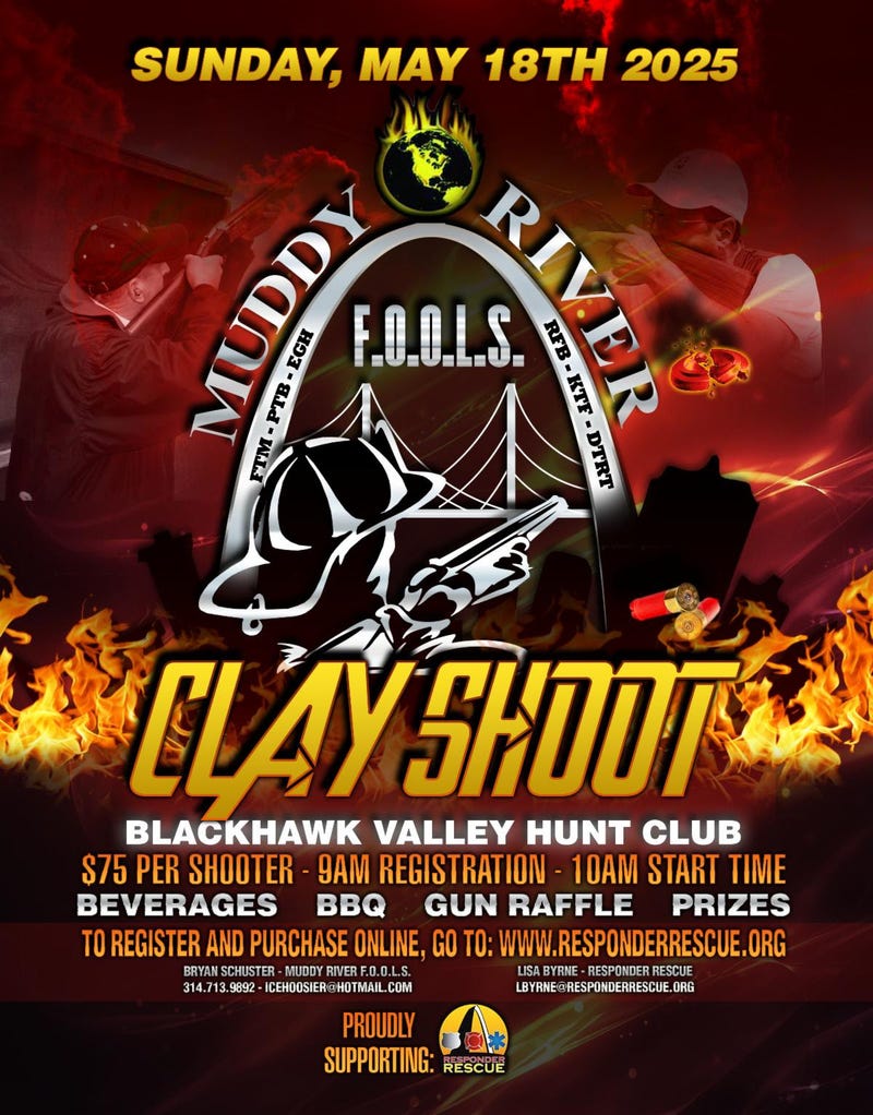 Muddy River FOOLS Clay Shoot Responder Rescue, Inc Flyer