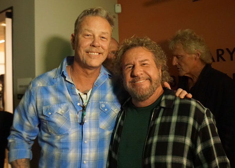 James Hetfield of Metallica with Sammy Hagar