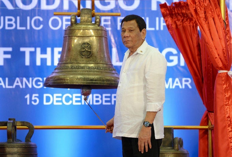 Philippines President Rodrigo Duterte has claimed he molested a maid while in high school -- comments his spokesman later said were "made up."
