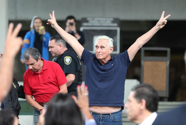 Roger Stone vowed Friday afternoon to fight the charges brought by special counsel Robert Mueller and said he would refuse to testify against President Donald Trump.