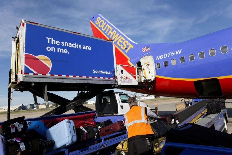 The FAA is investigating Southwest for how it measures baggage weight.