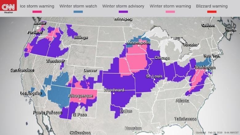 Washington and Baltimore to take the storm's brunt