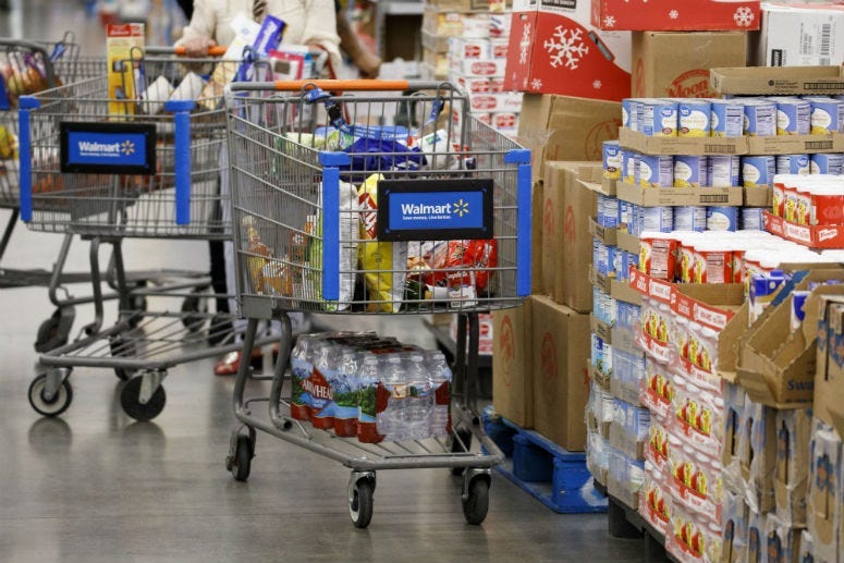 Walmart, Amazon and grocery chains hope to tap into a lucrative new market: Food stamps recipients who want to shop for groceries online.
