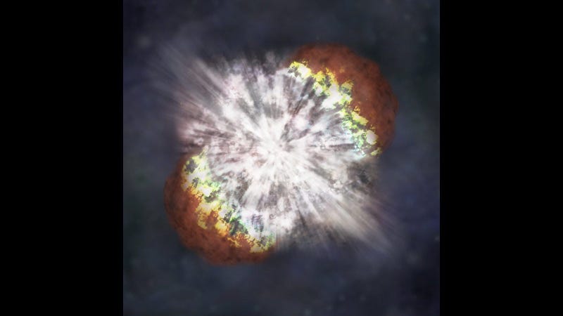 Artist's rendering of ancient supernovae