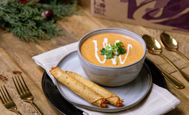 Rolled Chicken Tacos Bisque.