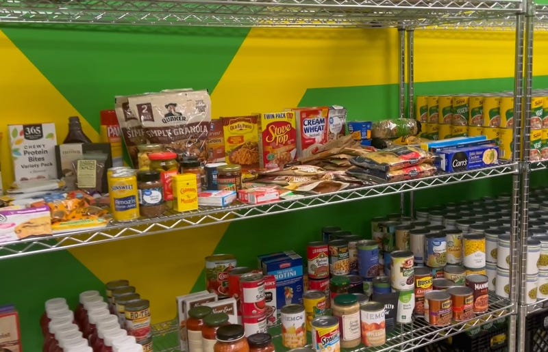 St. Sabina food pantry shelves