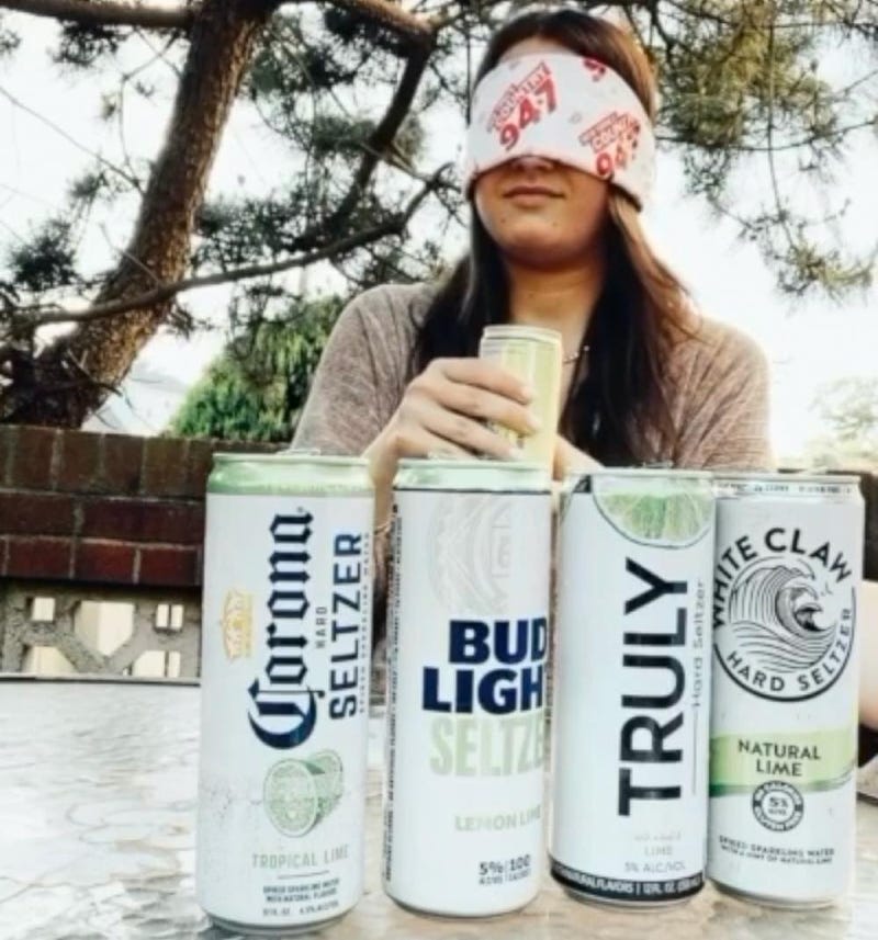 Sabrina from queens drinking seltzer