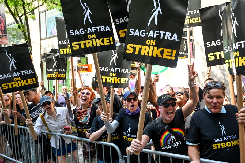SAG-AFTRA members on strike in New York