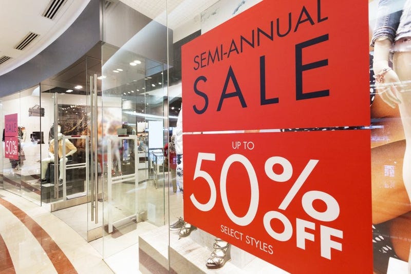 mall sale sign