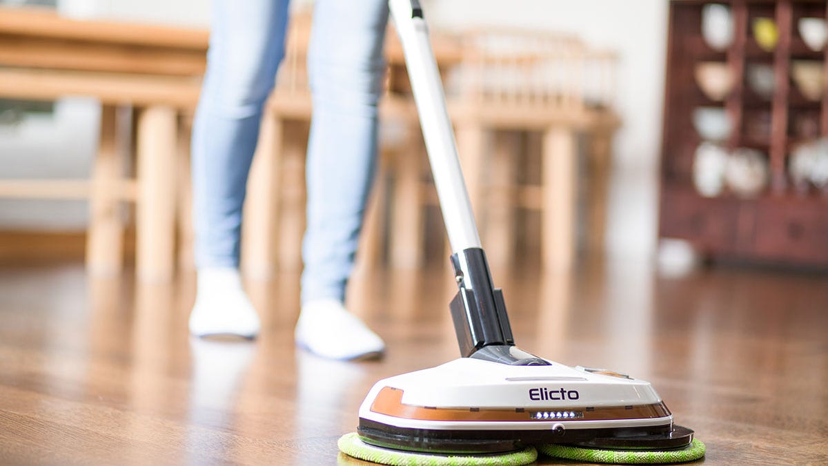 This cordless spin mop and polisher will leave your floors spotless