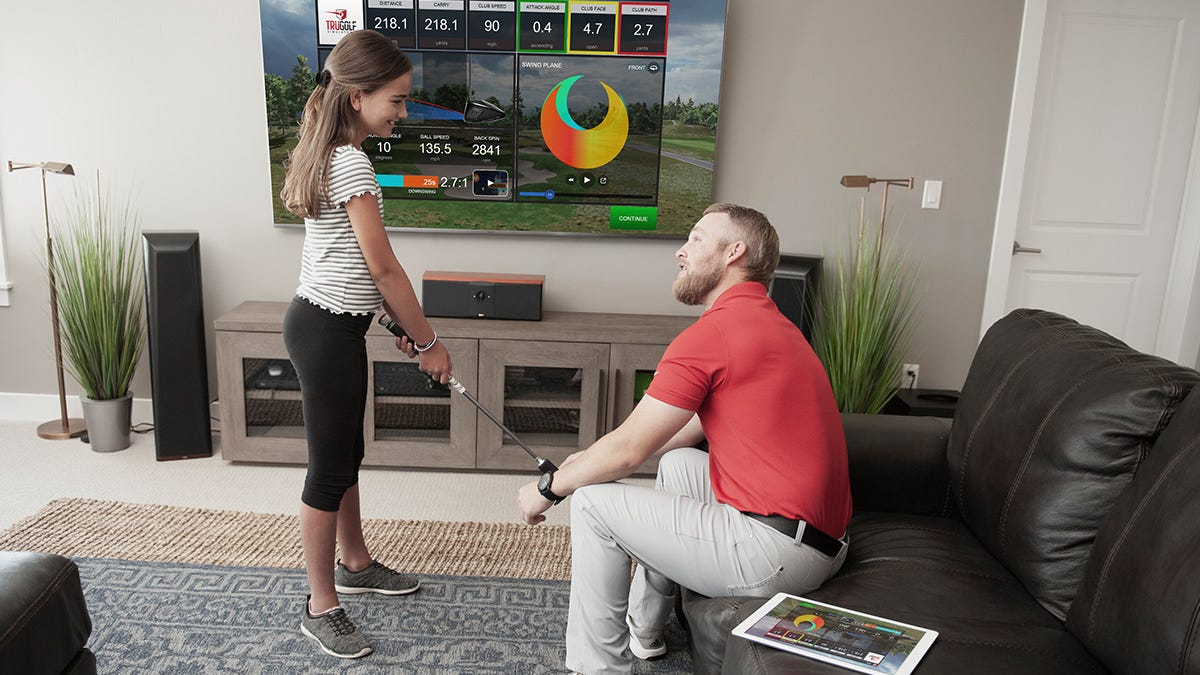 Improve your golf game from home with savings on this mini golf simulator