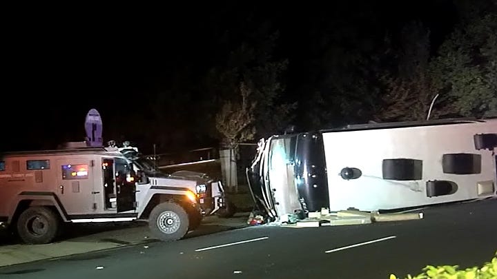 High-speed police chase of stolen RV ends with terrifying San Ramon crash