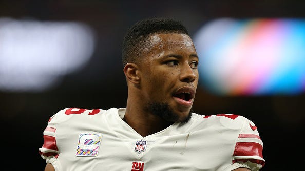 Saquon Barkley was in awe of Giants' first-round pick: 'Oh my God, who is that?'