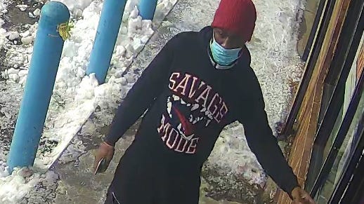 Suspect wearing 'Savage Mode' sweatshirt wanted for beating 69-year-old in grocery store parking lot [PHOTOS]