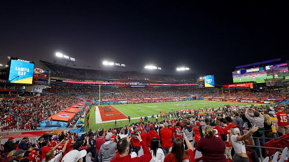 Some on social media voice concern about the amount of fans at Super Bowl LV