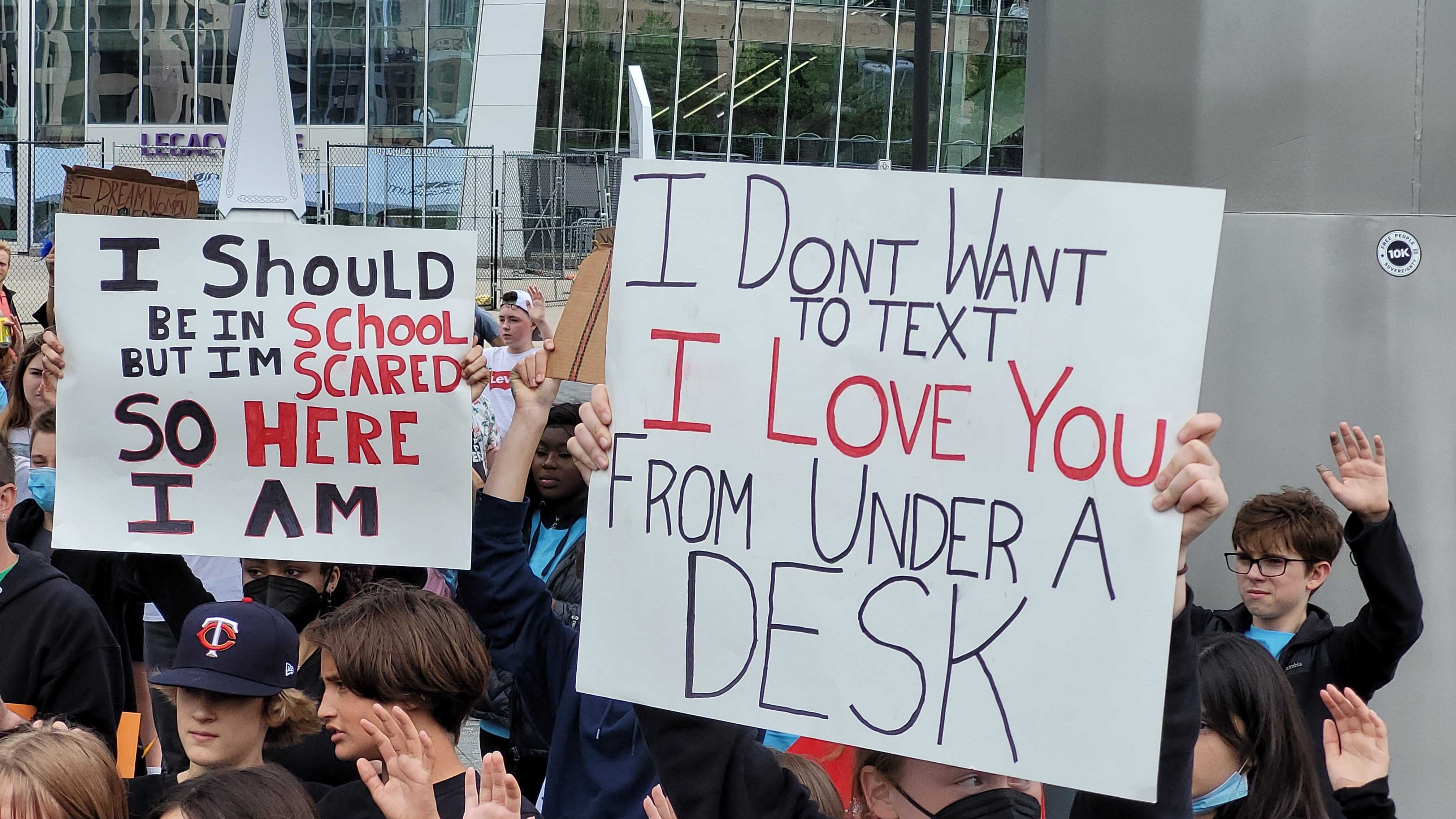 Students walk out of classes, protesting gun violence