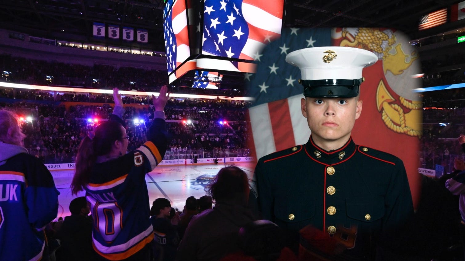 First Blues ceremonial puck drop since pandemic began will be family of fallen Marine