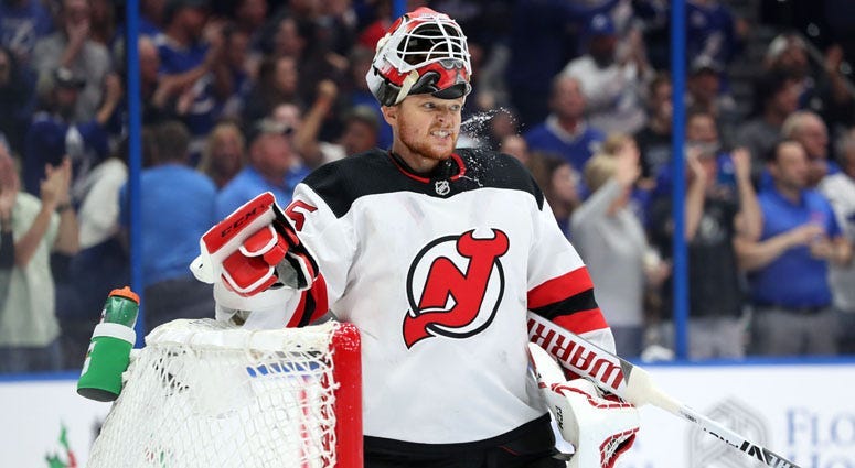 Devils goalie Cory Schneider