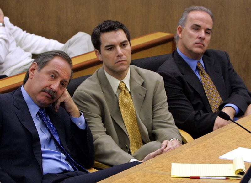 Scott Peterson in court for the capital murder of his wife Laci and their unborn son, 2004
