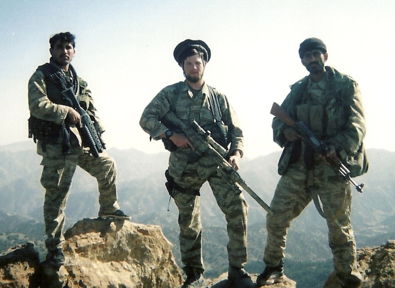 Jack Murphy with Afghan para-military soldiers