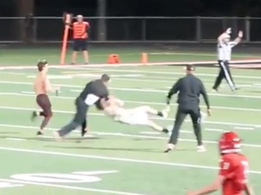 High school football game