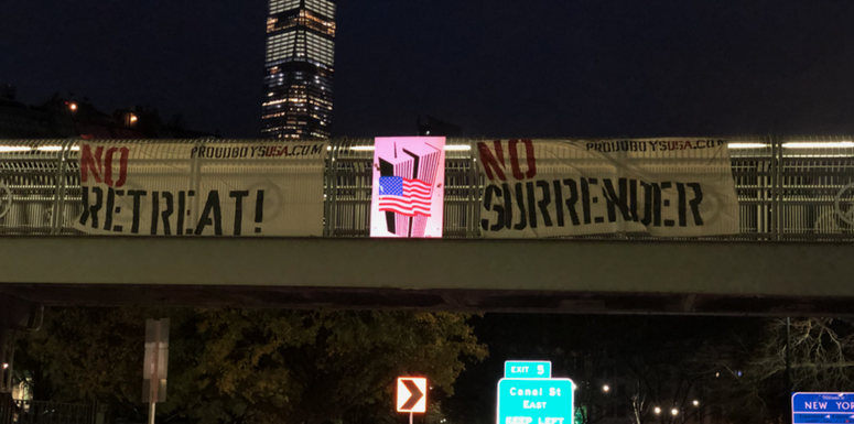 Proud Boys banner