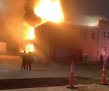Firefighters respond to a blaze in Bellwood on Dec. 8, 2019.