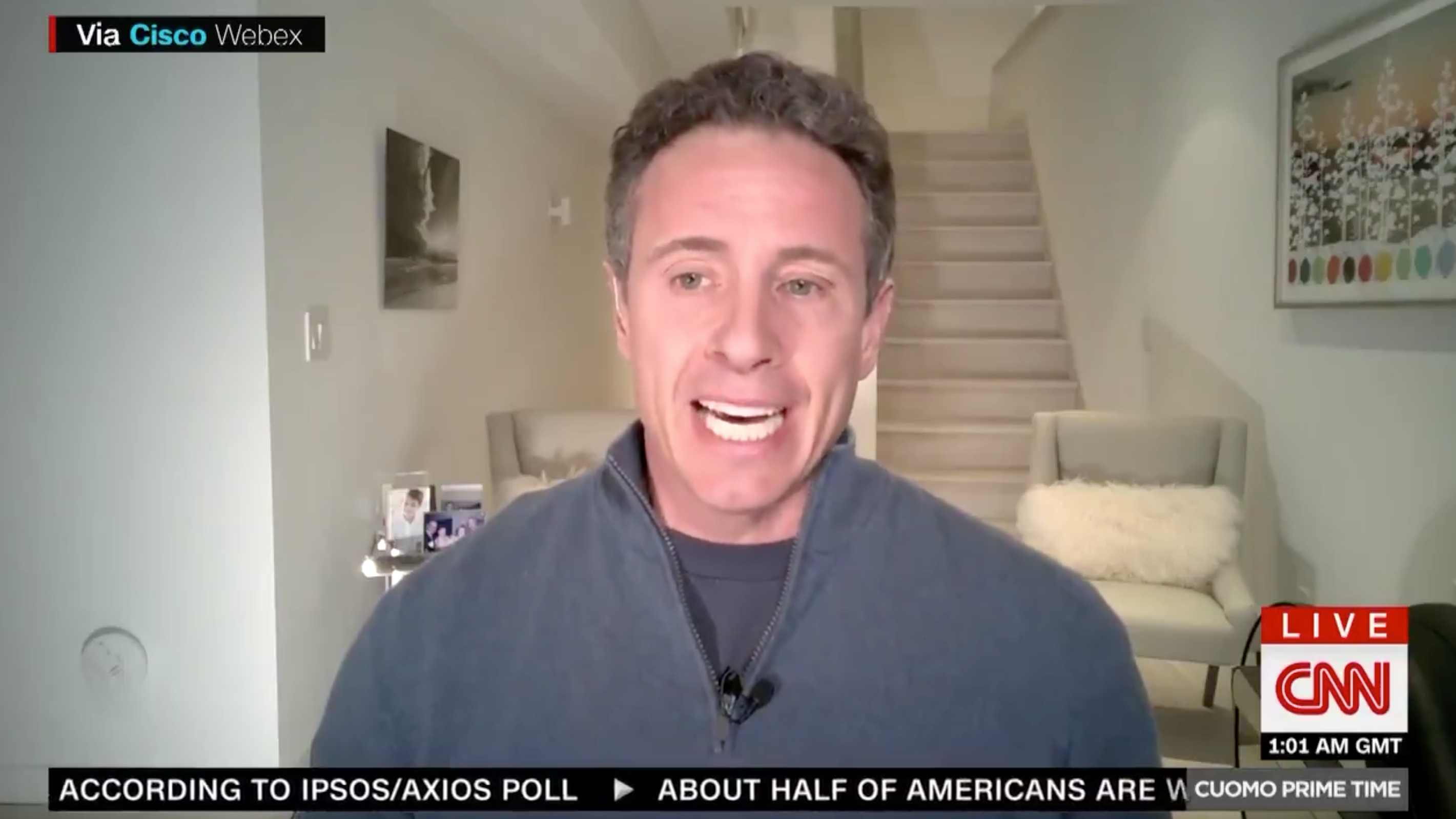 WATCH: Chris Cuomo chips tooth, hallucinates late father Mario Cuomo in 'freaky' night with coronavirus