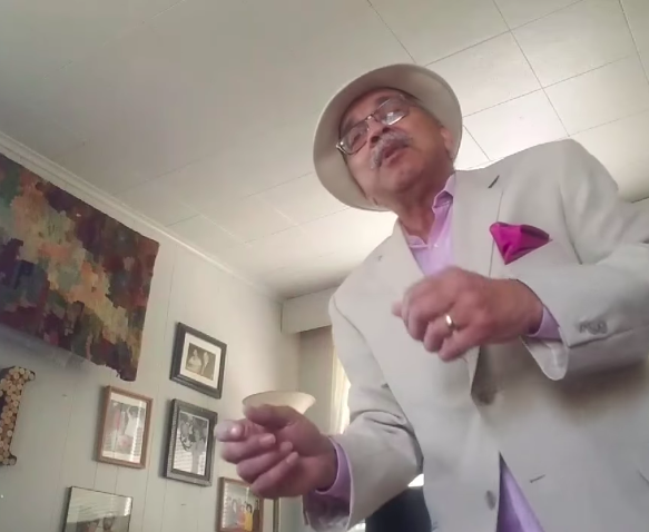 Bill Mellix recorded himself in a 'virtual' anniversary dance with his wife.