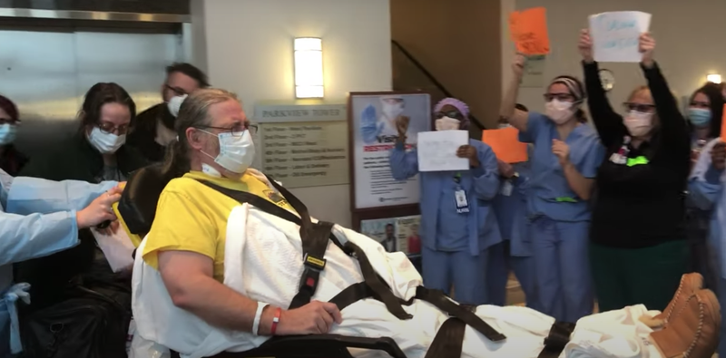 A Lansing man is back home after a two-month ordeal with COVID-19.