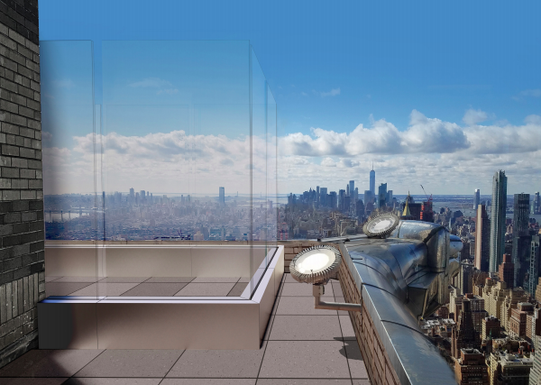 A rendering of the observation deck.