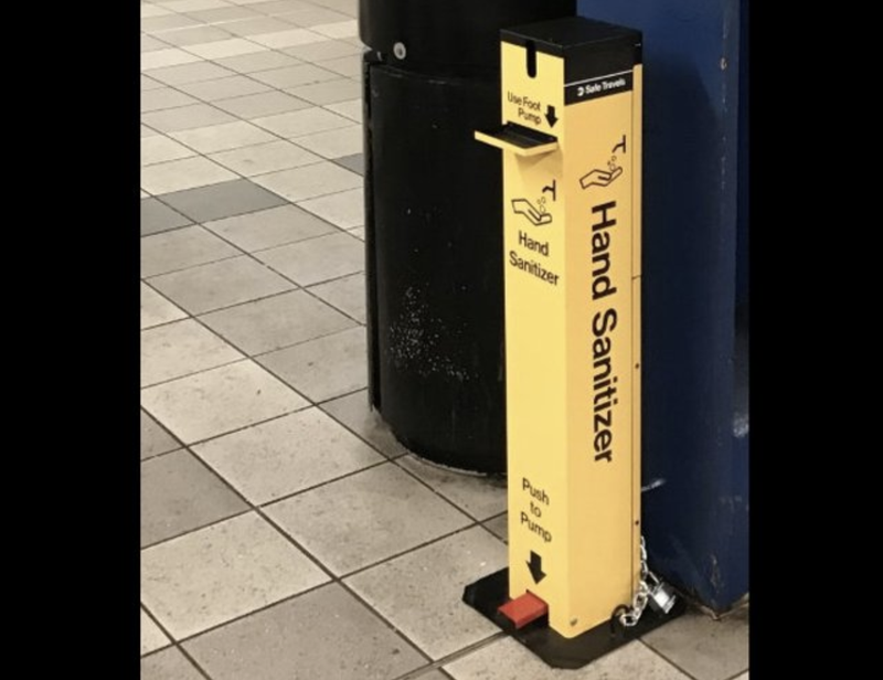 Hand sanitzer MTA