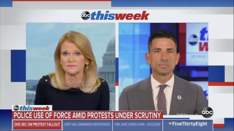 Martha Raddatz and Chad Wolf ABC