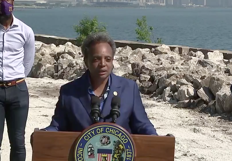 Mayor Lightfoot was standing in front of a live microphone when she first heard about the Supreme Court's DACA ruling.