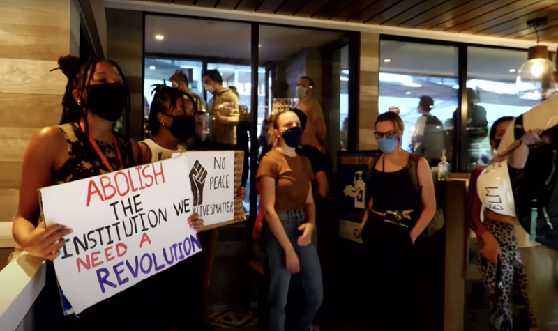 D.C. Protesters Invade Restaurant